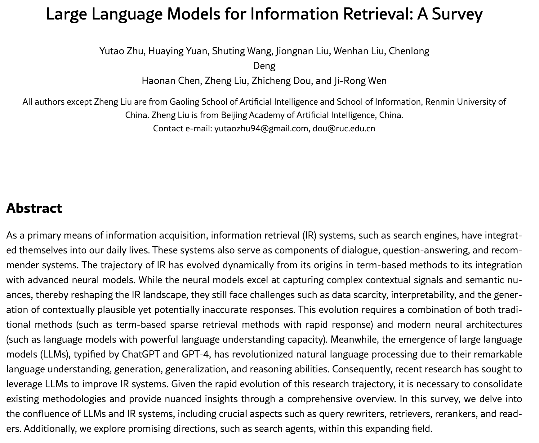 Papier de recherche — IA et recherche d'information